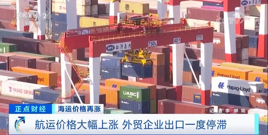 央视曝光：中美海运价格再创历史新高！外贸企业出口一度停滞！